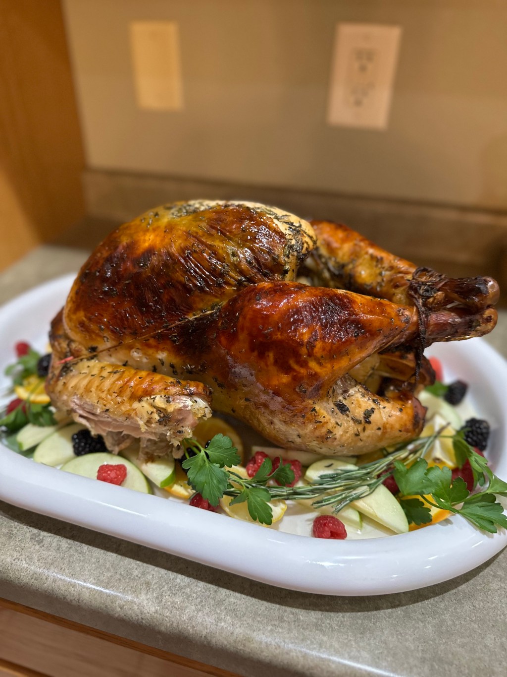 Herb-butter turkey with Riesling brine & pan&nbsp;gravy